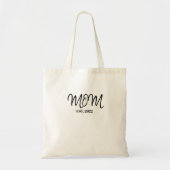 Zwarte Script Vastgestelde Moeder Boodschappentas Tote Bag (Voorkant)