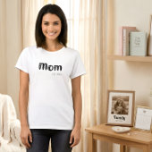 Zwarte Script Vastgestelde Moeder Cute Hartjes T-shirt