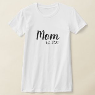 Zwarte Script Vastgestelde Moeder T-Shirt