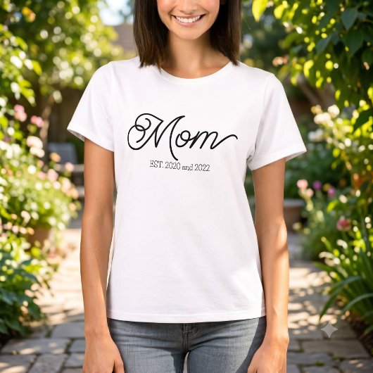 Zwarte Script Vastgestelde Moeder T-shirt