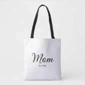 Zwarte Script Vastgestelde Moeder Tote Bag (Voorkant)