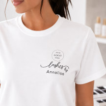 Zwarte Script Werknemersnaam Zakelijk Logo Wimpers