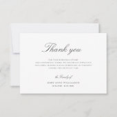 zwarte scriptbegrafenis bedankt kaarten (Voorkant)