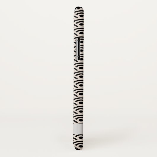 Zwarte Seigaiha Japanse Pattern Persoonlijke naam Case-Mate iPhone Case (Achterkant / rechts)