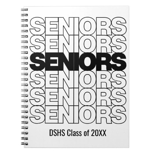 Zwarte Seniors Seniors Seniors Notitieboek (Voorkant)