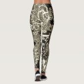 Zwarte Sepia Abstract Leggings (Achterkant)