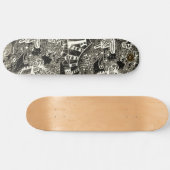 Zwarte Sepia Abstracte Persoonlijk Skateboard (Horizontaal)