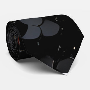 Zwarte Sequin Sparkly Stropdas Elegant Zwart Strop