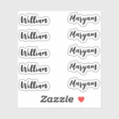 (Zwarte set van 10) Elegante handtekening Script N Sticker (Vel)