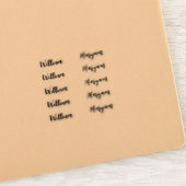 (Zwarte set van 10) Elegante handtekening Script N Sticker