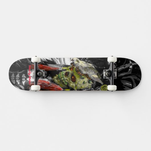 Zwarte Shaman Custom Skateboard (Horizontaal)