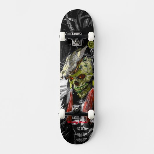 Zwarte Shaman Custom Skateboard (Voorkant)