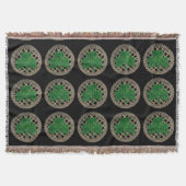 Zwarte shamrock on Keltic Knols Throw Blanket Deken (Voorkant)