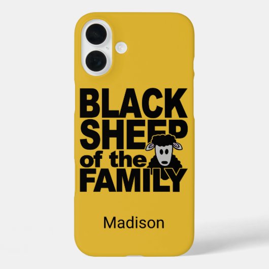 Zwarte Sheep, aangepaste naam en telefoonbehuizing Case-Mate iPhone Case (Achterkant)
