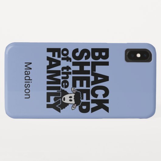 Zwarte Sheep, aangepaste naam en telefoonbehuizing Case-Mate iPhone Case (Achterkant (horizontaal))