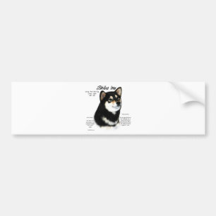 Zwarte Shiba Inu Geschiedenis Bumpersticker