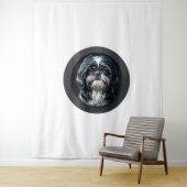 zwarte shih tzu wandkleed (In situ)