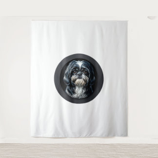 zwarte shih tzu wandkleed
