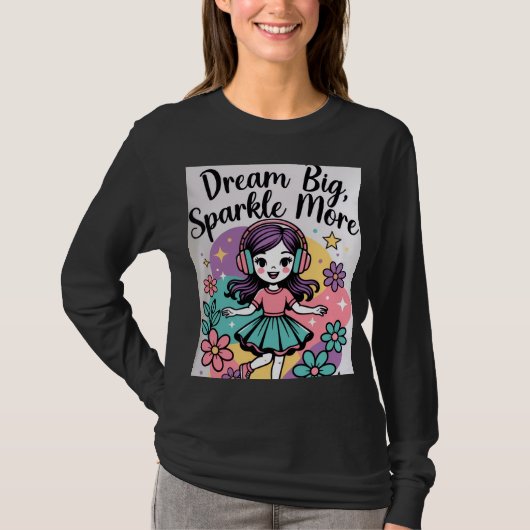 Zwarte shirt met lange mouwen (Voorkant)