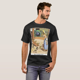 Zwarte shirt van de Cartoon van de Kuikens van de