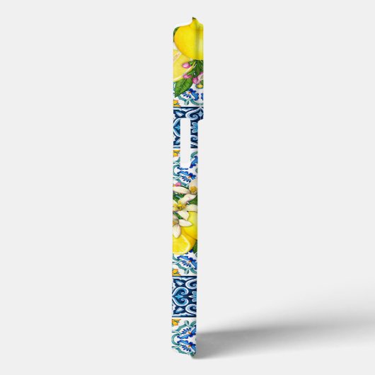 Zwarte Siciliaanse Tegels Citrus Lemons Case-Mate iPhone Case (Achterkant / Rechts)