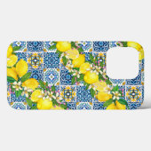 Zwarte Siciliaanse Tegels Citrus Lemons Case-Mate iPhone Case (Achterkant (horizontaal))