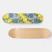 Zwarte Siciliaanse Tegels Citrus Lemons Persoonlijk Skateboard (Horizontaal)