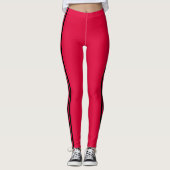 Zwarte Side Stripe Rode Leggings Aangepaste kleure (Voorkant)