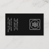 Zwarte Sieraden Oorbel Display Kaart | Aangepaste  Visitekaartje (Achterkant)