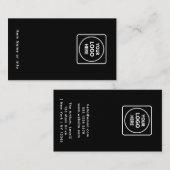 Zwarte Sieraden Oorbel Display Kaart | Aangepaste  Visitekaartje (Voorkant / Achterkant)