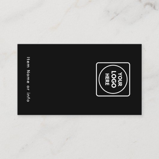 Zwarte Sieraden Oorbel Display Kaart | Aangepaste  Visitekaartje (Voorkant)
