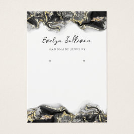 Zwarte sieraden voor ontwerpen visitekaartje