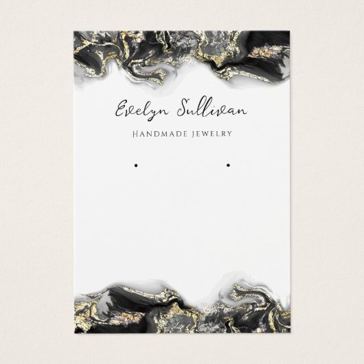 Zwarte sieraden voor ontwerpen visitekaartje (Voorkant)