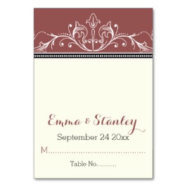 Zwarte sierborder marsala plaatskaart kaart