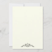 Zwarte siergrens marsala verlovingsfeest kaart (Achterkant)