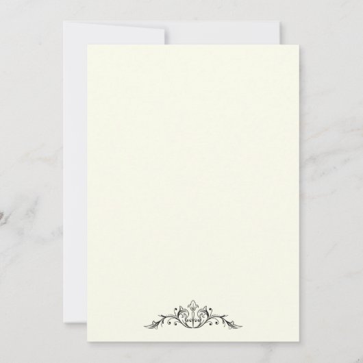 Zwarte siergrens marsala verlovingsfeest kaart (Achterkant)