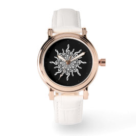 Zwarte sierklaver horloge