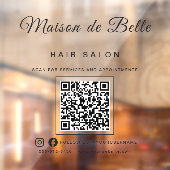 Zwarte Signature Script QR-code Zakelijk Raamsticker (Vel 2)
