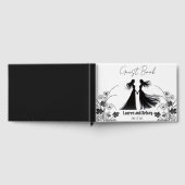 Zwarte Silhouet Bruiloft Gast Gastenboek (Volledig)