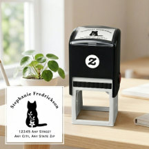 Zwarte Silhouet Kat Bloemige Huisdier Liefhebber