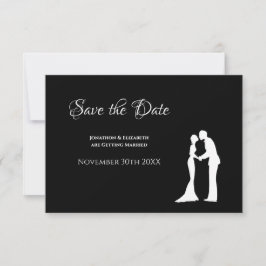 Zwarte Silhouet Save the Date