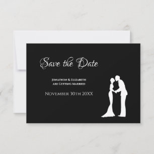 Zwarte Silhouet Save the Date