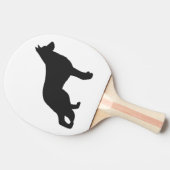 Zwarte silhouet van de Duitse herderhond Tafeltennisbatje (Zijkant)
