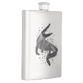 Zwarte silhouet van een krokodil flacon (Rechts)