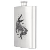 Zwarte silhouet van een krokodil flacon (Links)