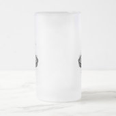 Zwarte silhouet van een krokodil matglas bierpul (Center)