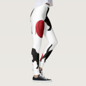 Zwarte Silhouette Kitty, met rode wollen Bal Leggings (Rechts)