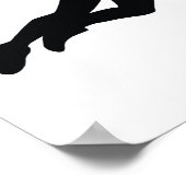 Zwarte Silhouette voor football Player Poster (Hoek)