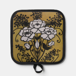 Zwarte siliconen hittebescherming, alleen pothoude pannenlap