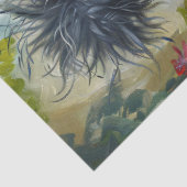 Zwarte Silkie Chicken Painting Decoupage Tissuepapier (Detail)